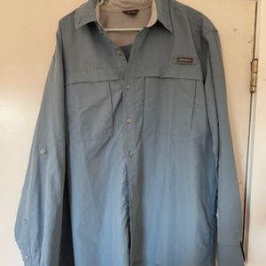 Eddie Bauer Long Sleeve Sport Guide Fishing Hiking Shirt Size XL